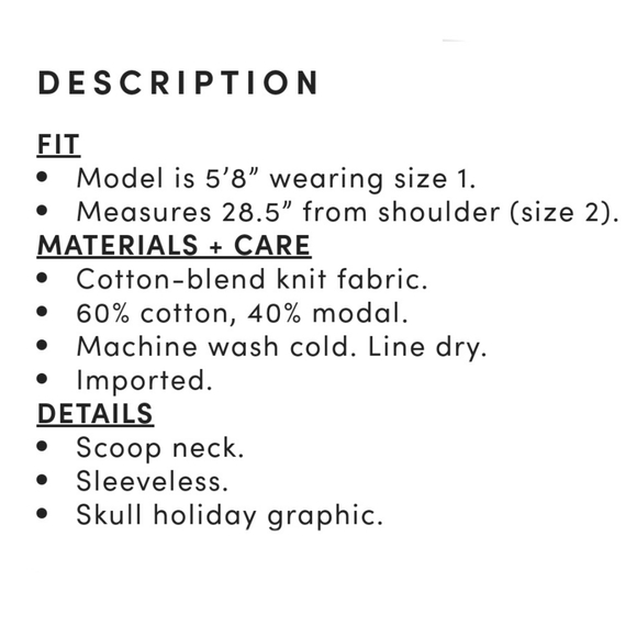 🖤Reaper Holiday Tank - Picture 5 of 7